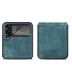 Coque Luxe Cuir et Plastique Housse Etui Mat H01 pour Samsung Galaxy Z Flip4 5G Vert