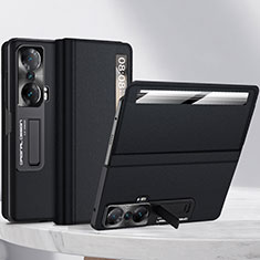 Coque Luxe Cuir et Plastique Housse Etui Mat pour Huawei Honor Magic Vs Ultimate 5G Noir