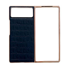 Coque Luxe Cuir et Plastique Housse Etui Mat pour Xiaomi Mix Fold 2 5G Bleu