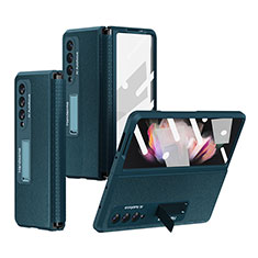Coque Luxe Cuir et Plastique Housse Etui Mat R09 pour Samsung Galaxy Z Fold4 5G Vert