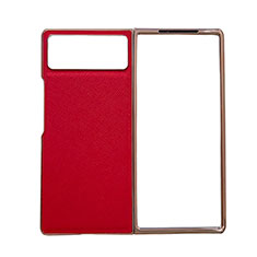 Coque Luxe Cuir et Plastique Housse Etui Mat S01 pour Xiaomi Mix Fold 2 5G Rouge