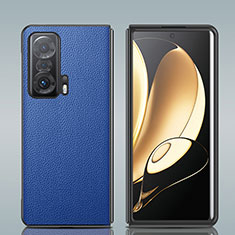 Coque Luxe Cuir et Plastique Housse Etui Mat S02 pour Huawei Honor Magic Vs 5G Bleu