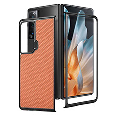Coque Luxe Cuir et Plastique Housse Etui Mat S02D pour Huawei Honor Magic Vs Ultimate 5G Orange
