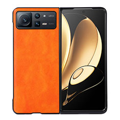 Coque Luxe Cuir et Plastique Housse Etui Mat S03 pour Xiaomi Mix Fold 2 5G Orange