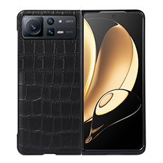 Coque Luxe Cuir et Plastique Housse Etui Mat S06 pour Xiaomi Mix Fold 2 5G Noir