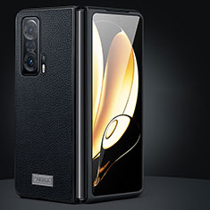 Coque Luxe Cuir et Plastique Housse Etui Mat SD1 pour Huawei Honor Magic Vs Ultimate 5G Noir