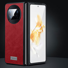 Coque Luxe Cuir et Plastique Housse Etui Mat SD1 pour Huawei Mate X3 Rouge