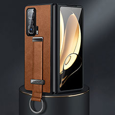 Coque Luxe Cuir et Plastique Housse Etui Mat SD3 pour Huawei Honor Magic Vs Ultimate 5G Marron
