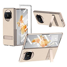 Coque Luxe Cuir et Plastique Housse Etui Mat ZL3 pour Huawei Mate X3 Or