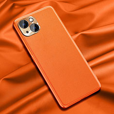 Coque Luxe Cuir Housse Etui A01 pour Apple iPhone 13 Mini Orange