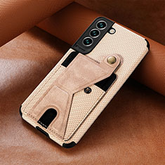 Coque Luxe Cuir Housse Etui A01D pour Samsung Galaxy S21 5G Or