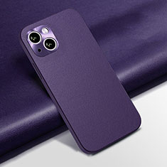Coque Luxe Cuir Housse Etui A02 pour Apple iPhone 14 Plus Violet