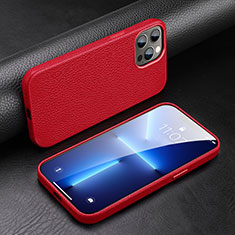 Coque Luxe Cuir Housse Etui A03 pour Apple iPhone 13 Pro Rouge