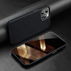 Coque Luxe Cuir Housse Etui A03 pour Apple iPhone 14 Pro Max Noir