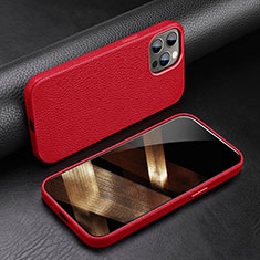 Coque Luxe Cuir Housse Etui A03 pour Apple iPhone 15 Pro Rouge