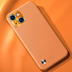 Coque Luxe Cuir Housse Etui A05 pour Apple iPhone 13 Mini Orange