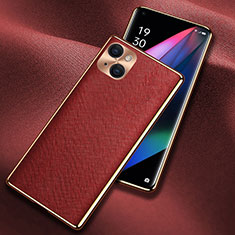 Coque Luxe Cuir Housse Etui A06 pour Apple iPhone 13 Rouge