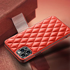 Coque Luxe Cuir Housse Etui A07 pour Apple iPhone 14 Pro Max Rouge