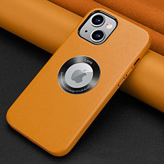 Coque Luxe Cuir Housse Etui A08 pour Apple iPhone 13 Mini Orange