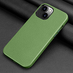 Coque Luxe Cuir Housse Etui A09 pour Apple iPhone 13 Vert