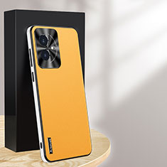 Coque Luxe Cuir Housse Etui AT1 pour Huawei Honor 100 5G Jaune