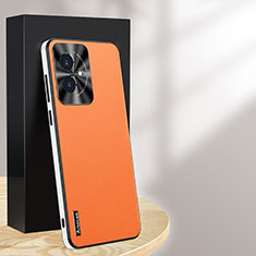 Coque Luxe Cuir Housse Etui AT1 pour Huawei Honor 100 5G Orange
