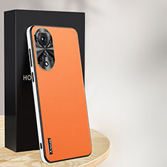 Coque Luxe Cuir Housse Etui AT1 pour Huawei Honor 50 Pro 5G Orange