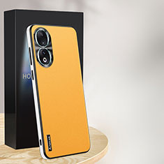 Coque Luxe Cuir Housse Etui AT1 pour Huawei Honor 90 5G Jaune