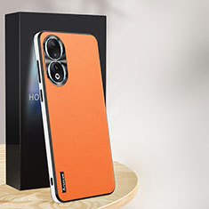 Coque Luxe Cuir Housse Etui AT1 pour Huawei Honor 90 5G Orange