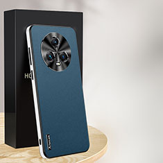 Coque Luxe Cuir Housse Etui AT1 pour Huawei Honor Magic5 5G Bleu