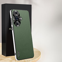 Coque Luxe Cuir Housse Etui AT1 pour Huawei Nova 11 Pro Vert
