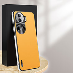 Coque Luxe Cuir Housse Etui AT1 pour Oppo Reno11 Pro 5G Jaune