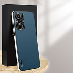 Coque Luxe Cuir Housse Etui AT1 pour Xiaomi Poco F5 Pro 5G Bleu