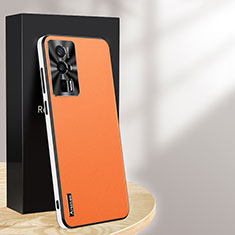Coque Luxe Cuir Housse Etui AT1 pour Xiaomi Poco F5 Pro 5G Orange