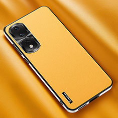 Coque Luxe Cuir Housse Etui AT2 pour Huawei Honor 90 Pro 5G Jaune