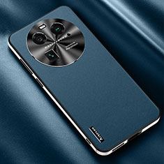 Coque Luxe Cuir Housse Etui AT2 pour Oppo Find X6 Pro 5G Bleu