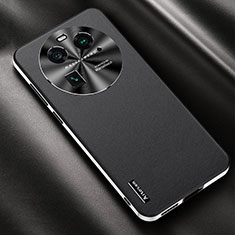 Coque Luxe Cuir Housse Etui AT2 pour Oppo Find X6 Pro 5G Noir