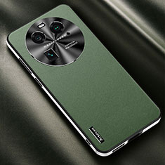 Coque Luxe Cuir Housse Etui AT2 pour Oppo Find X6 Pro 5G Vert