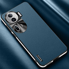 Coque Luxe Cuir Housse Etui AT2 pour Oppo Reno11 Pro 5G Bleu