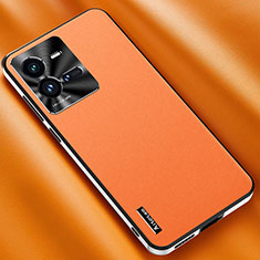 Coque Luxe Cuir Housse Etui AT2 pour Vivo iQOO 10 Pro 5G Orange