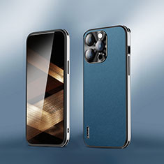 Coque Luxe Cuir Housse Etui AT6 pour Apple iPhone 13 Pro Bleu