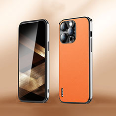 Coque Luxe Cuir Housse Etui AT6 pour Apple iPhone 13 Pro Max Orange