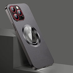 Coque Luxe Cuir Housse Etui avec Mag-Safe Magnetic Magnetique QC1 pour Apple iPhone 12 Pro Max Noir