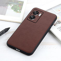 Coque Luxe Cuir Housse Etui B01H pour OnePlus Nord N300 5G Marron