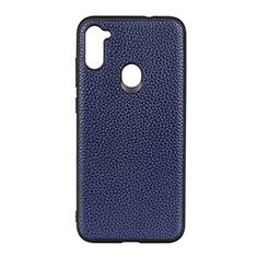 Coque Luxe Cuir Housse Etui B01H pour Samsung Galaxy M11 Bleu
