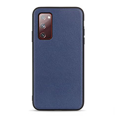 Coque Luxe Cuir Housse Etui B01H pour Samsung Galaxy S20 FE (2022) 5G Bleu