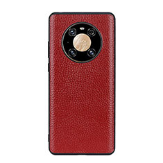 Coque Luxe Cuir Housse Etui B02H pour Huawei Mate 40 Pro Rouge