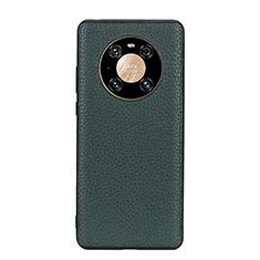 Coque Luxe Cuir Housse Etui B02H pour Huawei Mate 40 Pro Vert