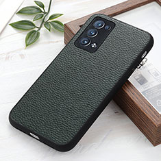 Coque Luxe Cuir Housse Etui B02H pour Oppo Reno6 Pro 5G Vert