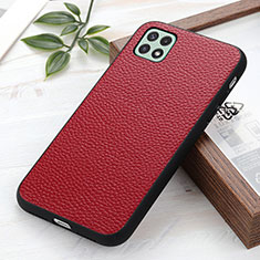 Coque Luxe Cuir Housse Etui B02H pour Samsung Galaxy F42 5G Rouge